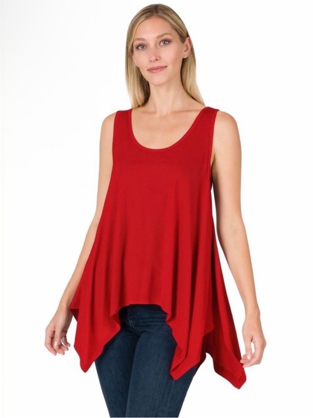 Zenana Red Shark Bite Tank - M